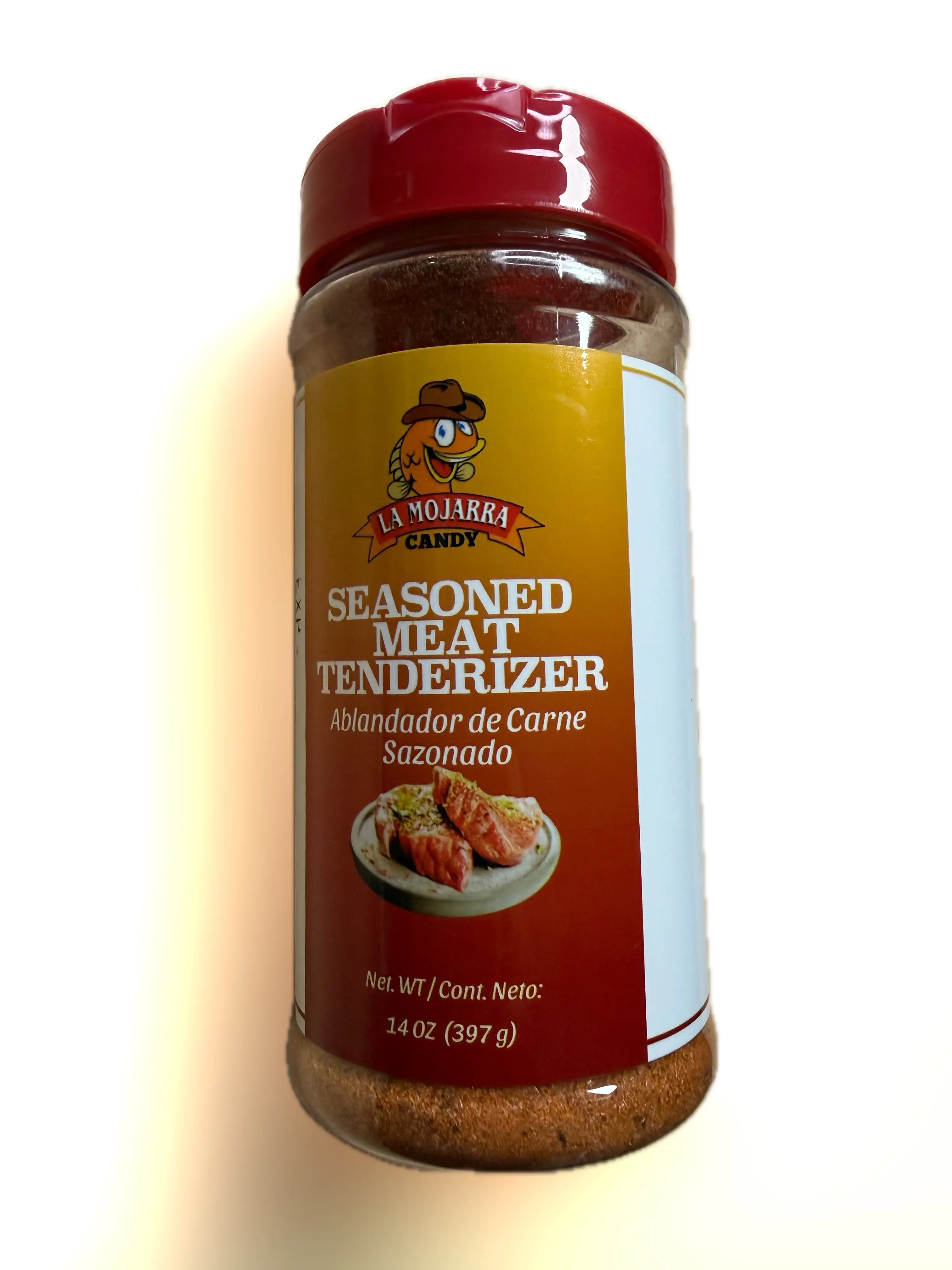 Ablandador de Carne Sazonado La Mojarra 14 oz | La Mojarra Seasoned Meat Tenderizer – 14 oz