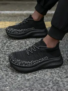 1 Pair Couples Wide Toe Box Casual Sneakers | Lightweight Sporty Style | Extra Wide Toe + Stretch Knit Upper + Multi-Color Options | For Students / Office Workers / Streetwear