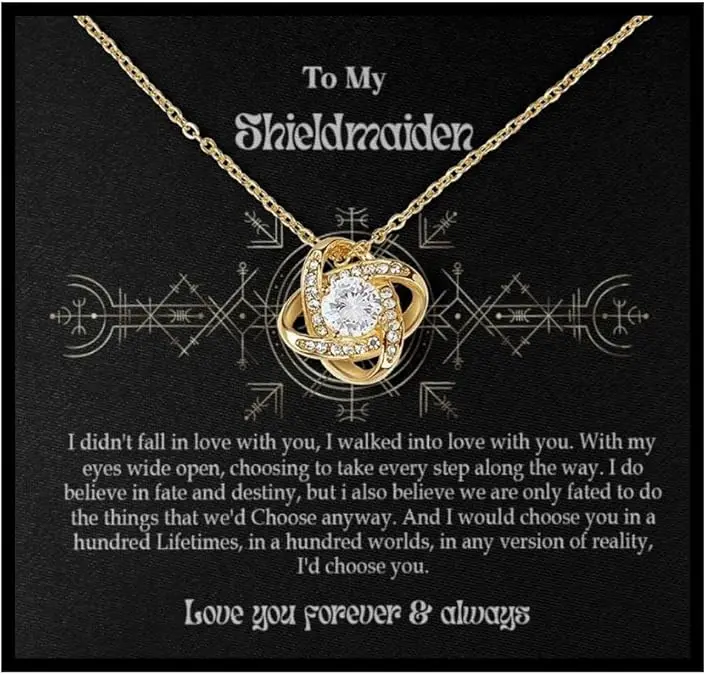 Shieldmaiden Gift, Viking Gift for Wife, Shieldmaiden Necklace, Shieldmaiden Val.a16