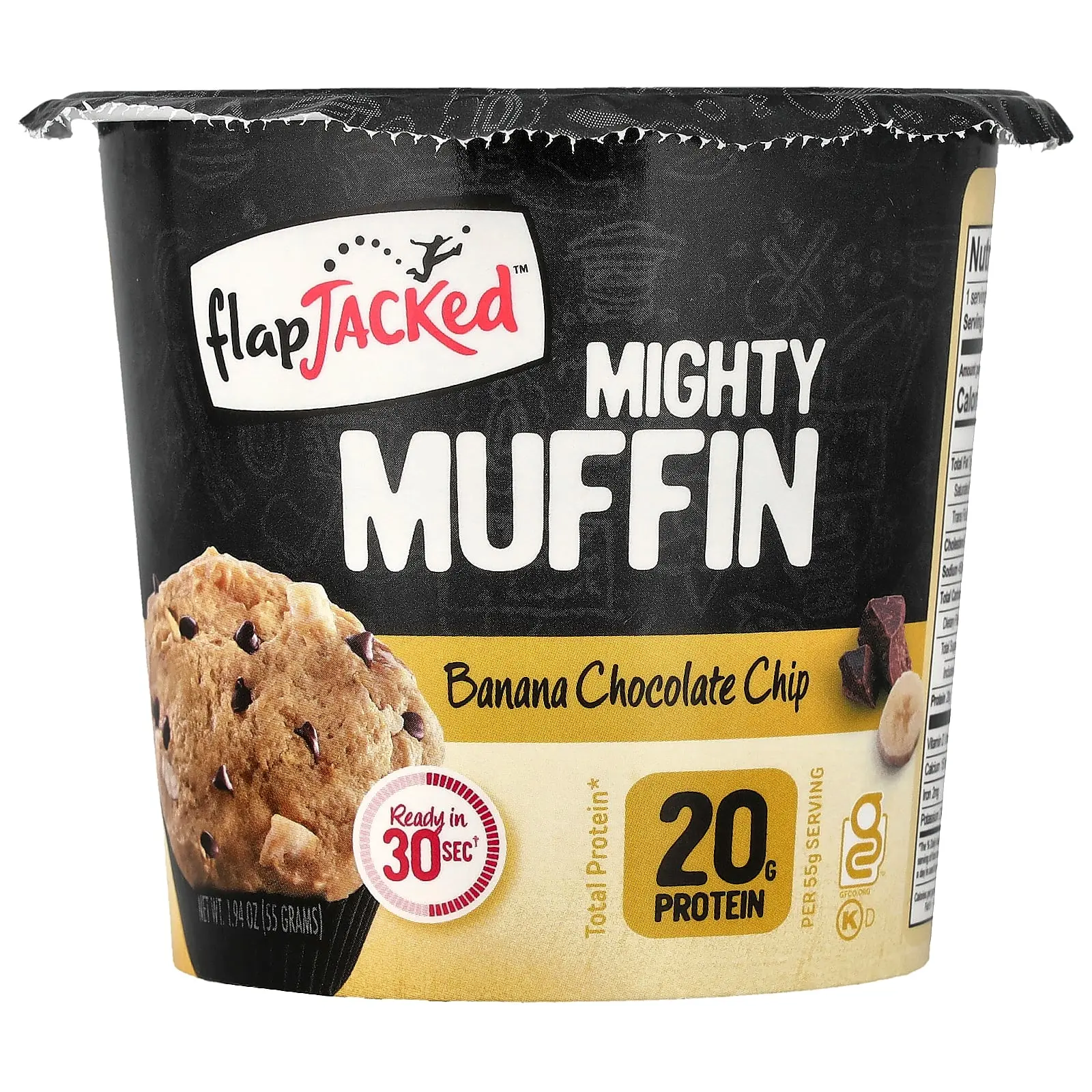 FlapJacked Mighty Muffin, Banana Chocolate Chip, 1.94 oz (55 g)