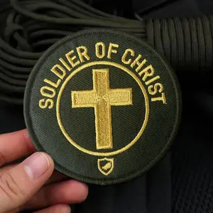 Soldier of Christ Tactical Patch Hook&Loop Embroidered Patches Airsoft Morale Badge Military Army Backpack Stickers