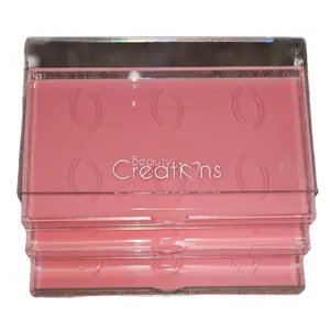 Beauty Creations Eyelash Organizer - Pink Color, Multi-Compartment Design, Ideal for Makeup Storage