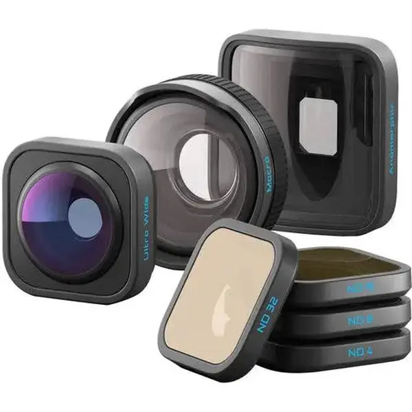 GoPro HB-Series Lens & Filter Collection for HERO13 Black Users, Nature & Anamorphic Lenses, 4.33"-2.46" Adjustable Design, Focus Peaking Info Feature, 32f/ Spec, Front & Rear Protective Caps, 4.33" To 2.46"