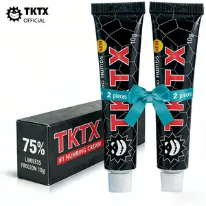 TKTX Tattooing Anesthetic Cream-Black 75% Upgrade Edition-Painless Tattooing-Efficient Anesthetic Formula to Realize Professional Tattooing Experience.