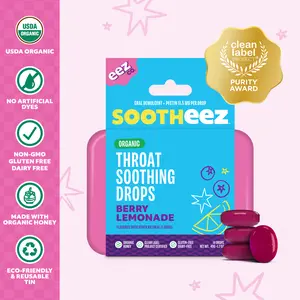 Sootheez Organic Throat Soothing Drops, Berry Lemonade, For Adults