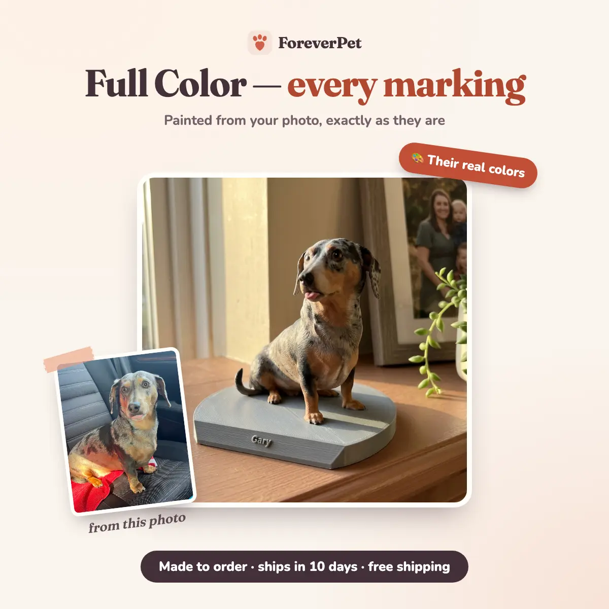 ForeverPet Custom 3D Pet Figurine - Full Color