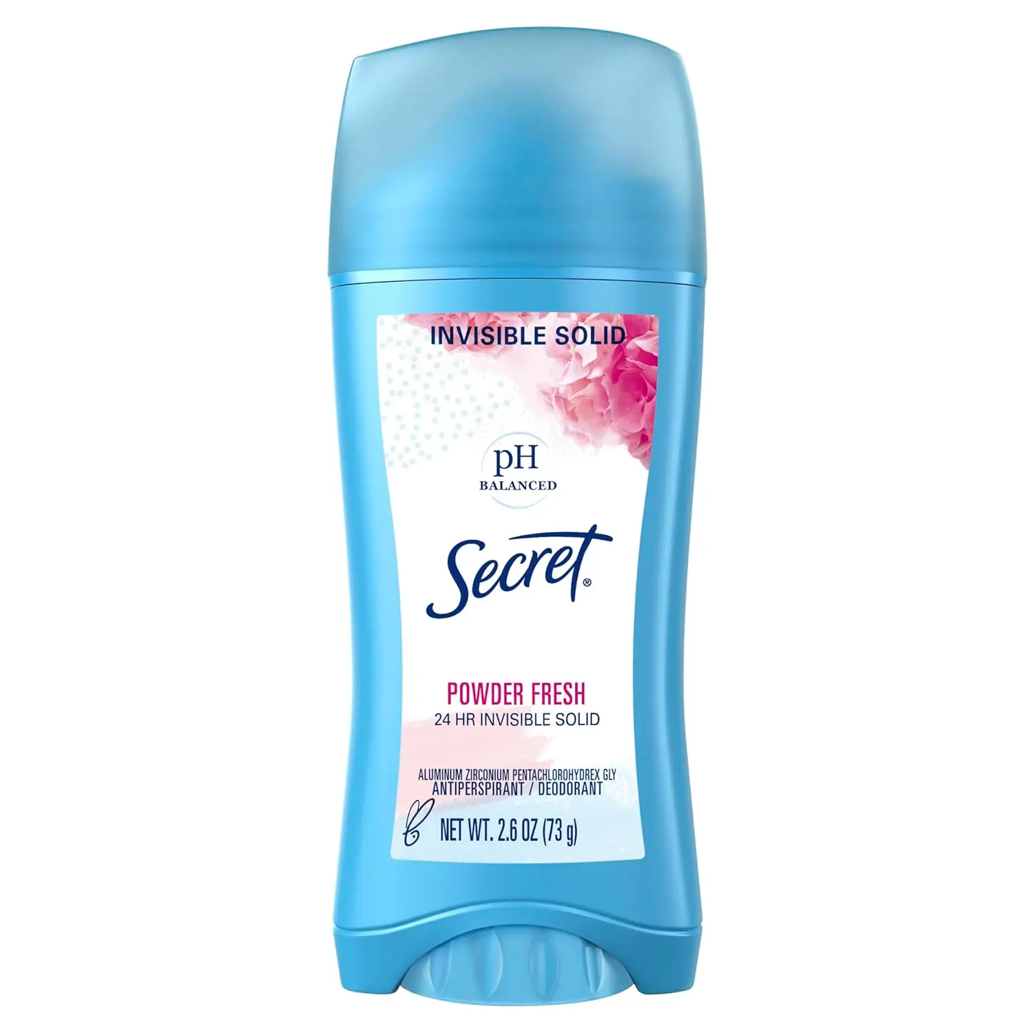 Secret Invisible Solid Powder Fresh Antiperspirant & Deodorant for Women 24hr Sweat & Odor Protection pH Balanced Gentle on Skin 2.6 oz