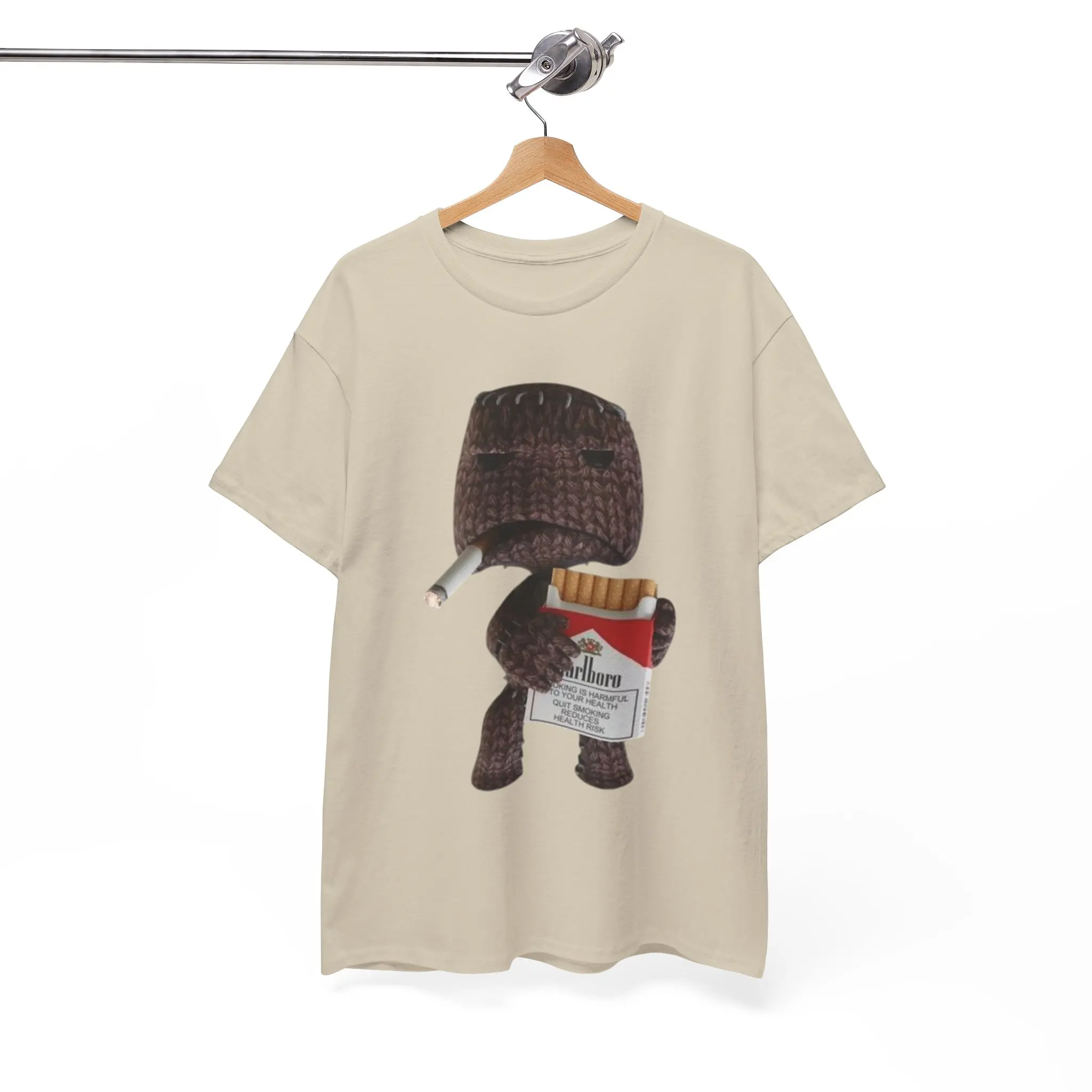 Smoking Sack Boy - Little Big Planet 100% Cotton Shirt - MULTIPLE COLORS