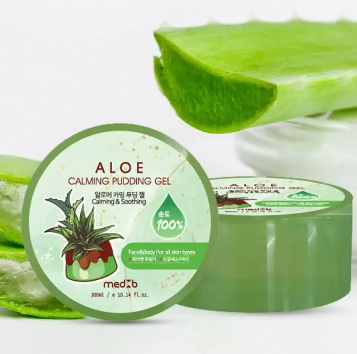 MEDB K-Beauty 100% Pure Aloe Vera Gel Calming Pudding Gel 300ml Face & Body Moisturizer