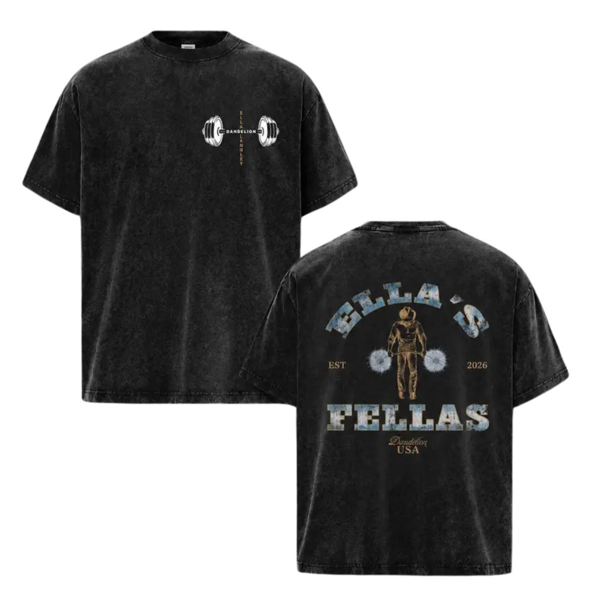 Ella Fellas Cowboy Gym Shirt, Western Country Graphic Tee, Retro Fitness Cowboy T-Shirt, Dandelion USA, Gift for Cowboy Lovers