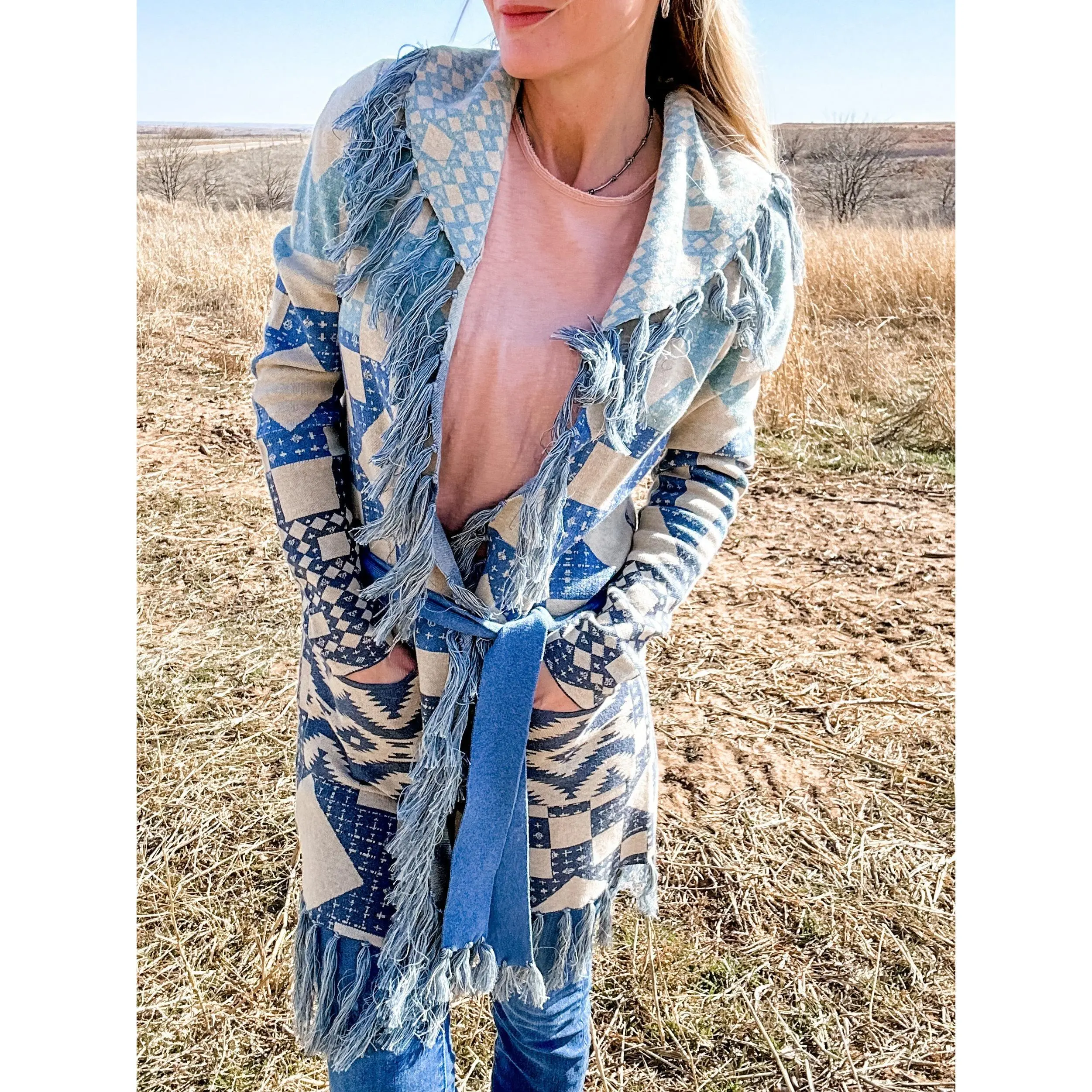 Tasha Polizzi Annie Cardigan In Blue 341715