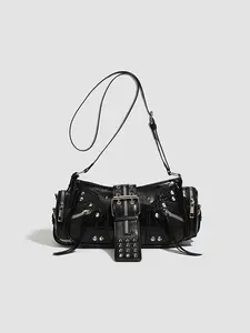 Women's Fashionable Vintage Crossbody Bag, Casual Solid Color Shoulder Bag for Daily Used, Trendy All-match Commuter Bag