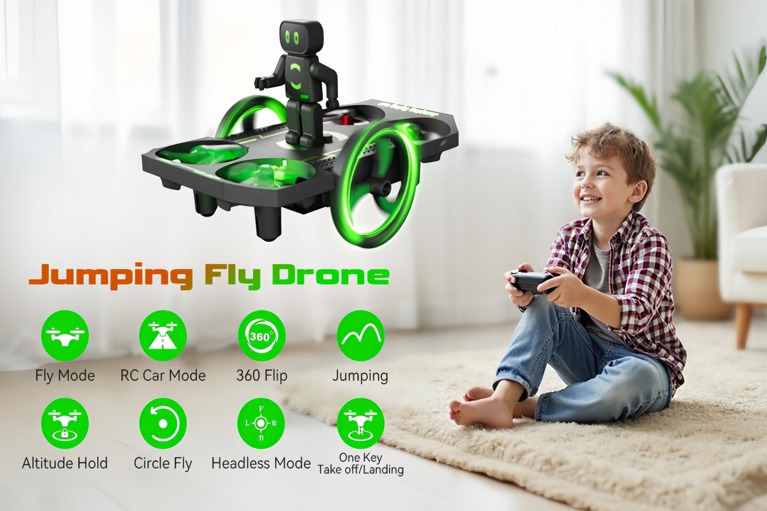 Foam RC Airplane with Cool Led Light, 360° Flip and Headless Mode, Remote Control Airplane RC Plane for Kids Adults Aged 6+, RC Flying Toy for Kids, Birthday Gift