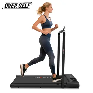 OVER SELF Treadmill 6.2MPH Walking Pad with Wheels Quiet Motor 300LBS Weight Capacity 2-in-1 Running Machine for Home & Office Fitness Under Desk Treadmills for Home with Remote Control