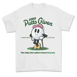 Zero Putts Given 2025 Vintage Graphic Shirt For Men For Women, Trendy Gift – Funny Golf Apparel, Cotton Menswear, Retro Sportswear Top
