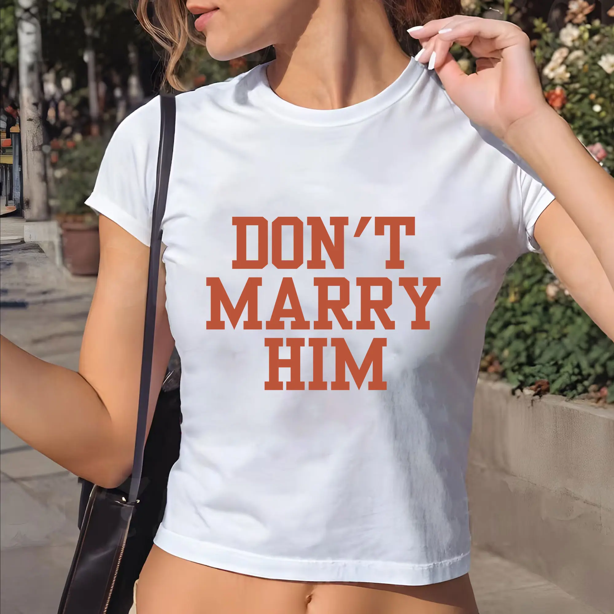 Don't Marry Him Crop Tee, Tsitp Inspired Tee Y2K Crop Top TShirt, The Summer I Turned Pretty Don't Marry Him Baby Tee, Marry Me Baby Tee