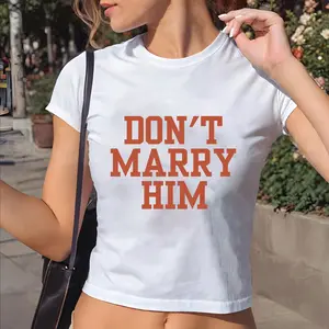 Don't Marry Him Crop Tee, Tsitp Inspired Tee Y2K Crop Top TShirt, The Summer I Turned Pretty Don't Marry Him Baby Tee, Marry Me Baby Tee