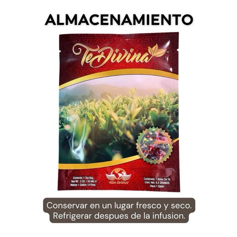 Té Divina Original Detox Herbal Tea 1 Sachet 1 Week Caffeine-Free Natural Infusion for Detoxification & Healthy Digestion Beverage Drink