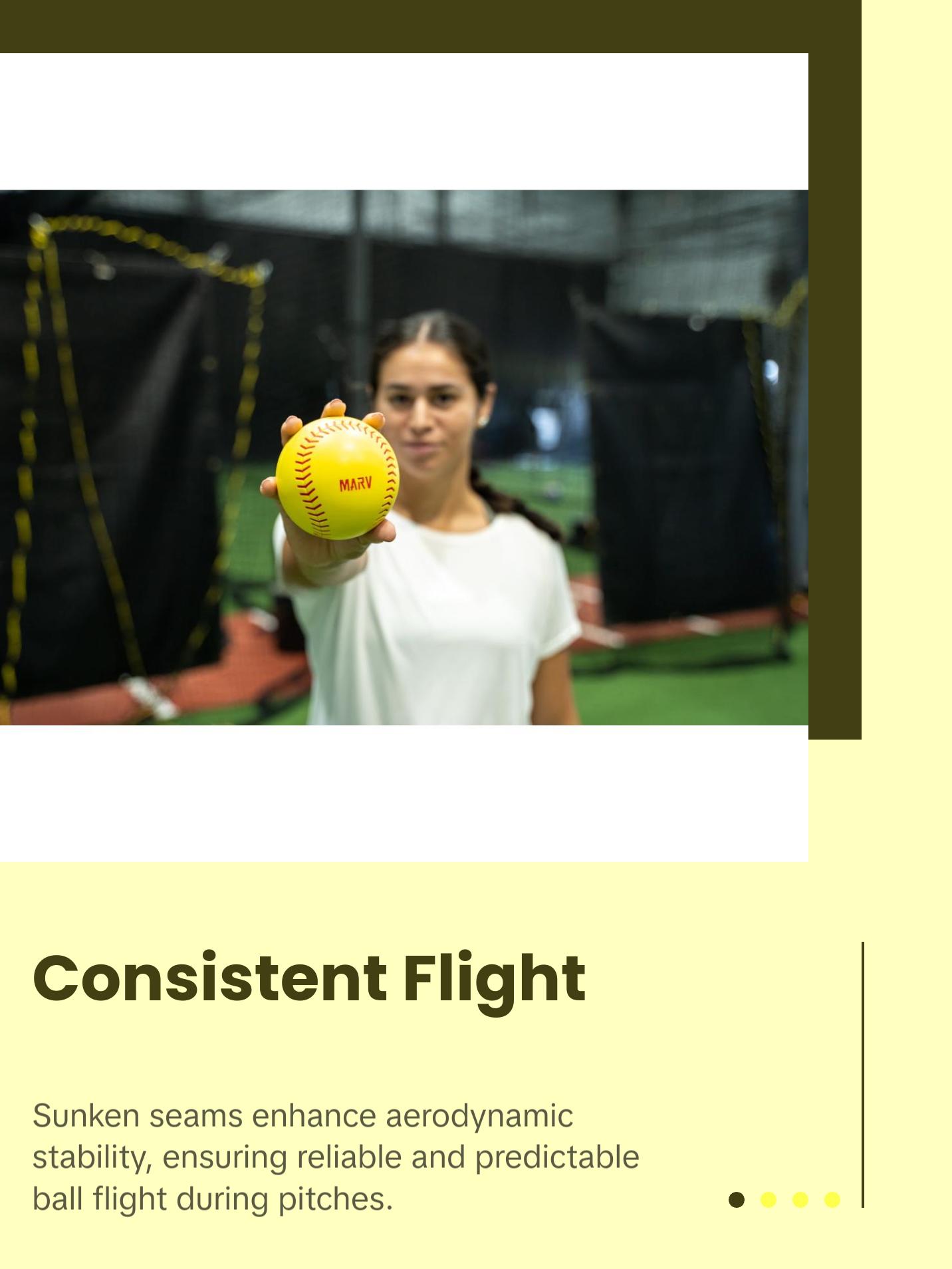 SOFTBALL FOAM (SUNKEN SEAMS) PITCHING MACHINE BALLS