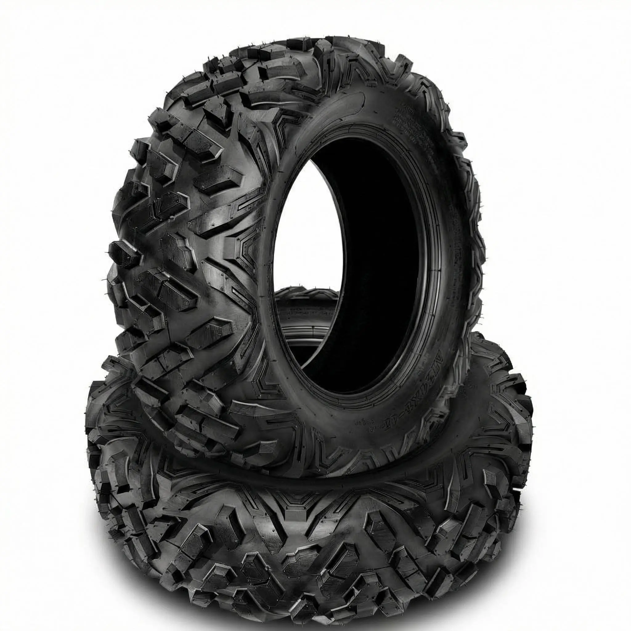 GARVEE Premium 25x10-12 Deep Tread ATV UTV Tires, Heavy Duty All Terrain for Mud/Sand Off Road, Compatible with DAV110 AT24X10-12 2-Pack, Two Pack