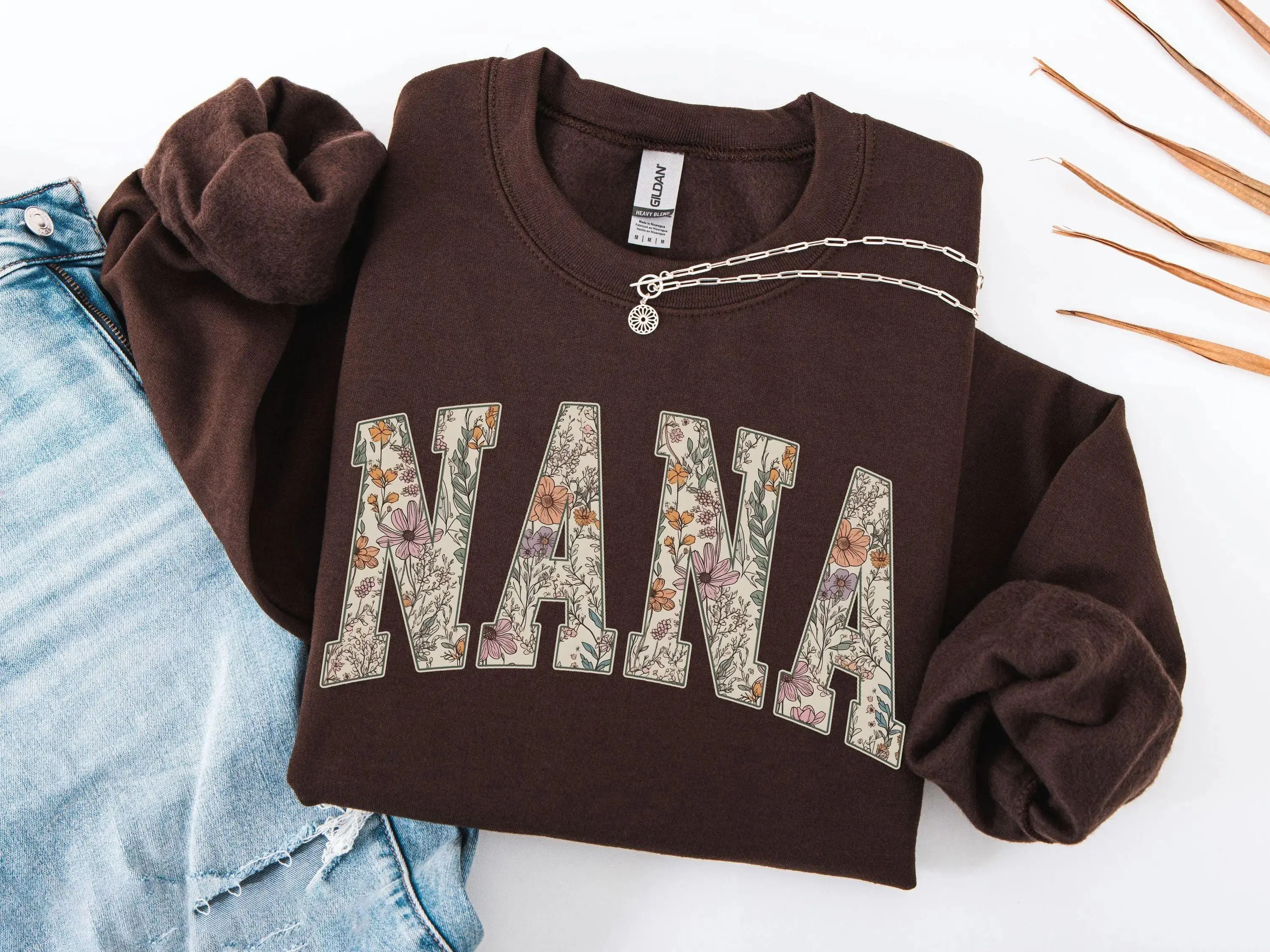 Nana Sweatshirt, Nana Crewneck, Nana Sweater, New Nana Gift, Floral Nana Sweatshirt – Minor Dominique