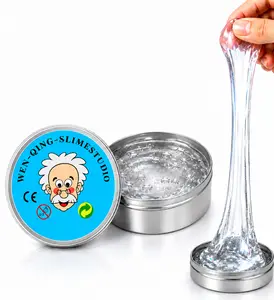 Clear Slime Stress Relief Squeeze Toy Ultra Stretchy Transparent Gel Putty Soft Sensory Fidget Toy Non-Sticky Crystal Texture Decompression Toy for Adults Kids Gift