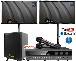 IDOLpro ASM29 | 1000W 3 Ways Speakers Plus 4000W Digital Mixing Amplifier And Dual Wireless Microphone With Bluetooth, Optical, HDMI And 1000W Subwoofer Home Karaoke System