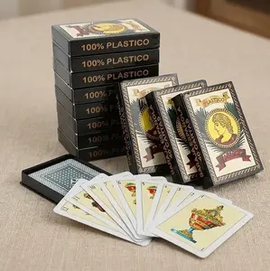 40 Sheets Spanish Playing Cards Durable Plástico Deck Full & Half Sets with Boxes Ideal for Puerto Rico & Mexican Games Truco Brisca Conquian Fun Gift