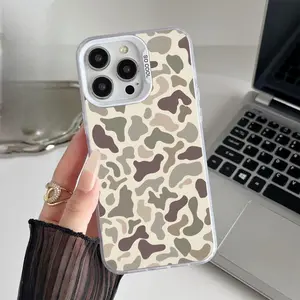 Camo Pattern Shockproof Phone Case for iPhone 7 8 X XS 11 12 13 14 15 16 17 Pro Max Plus 16E Air XR Protective Cover Vintage Camouflage / as a birthday/holiday gift for family and friends / protector, CY175