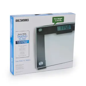 Talking Digital Scale 15'' x 12'' x 1'' Platform, 550 lb. Weight Capacity Healthcare Weight Scale