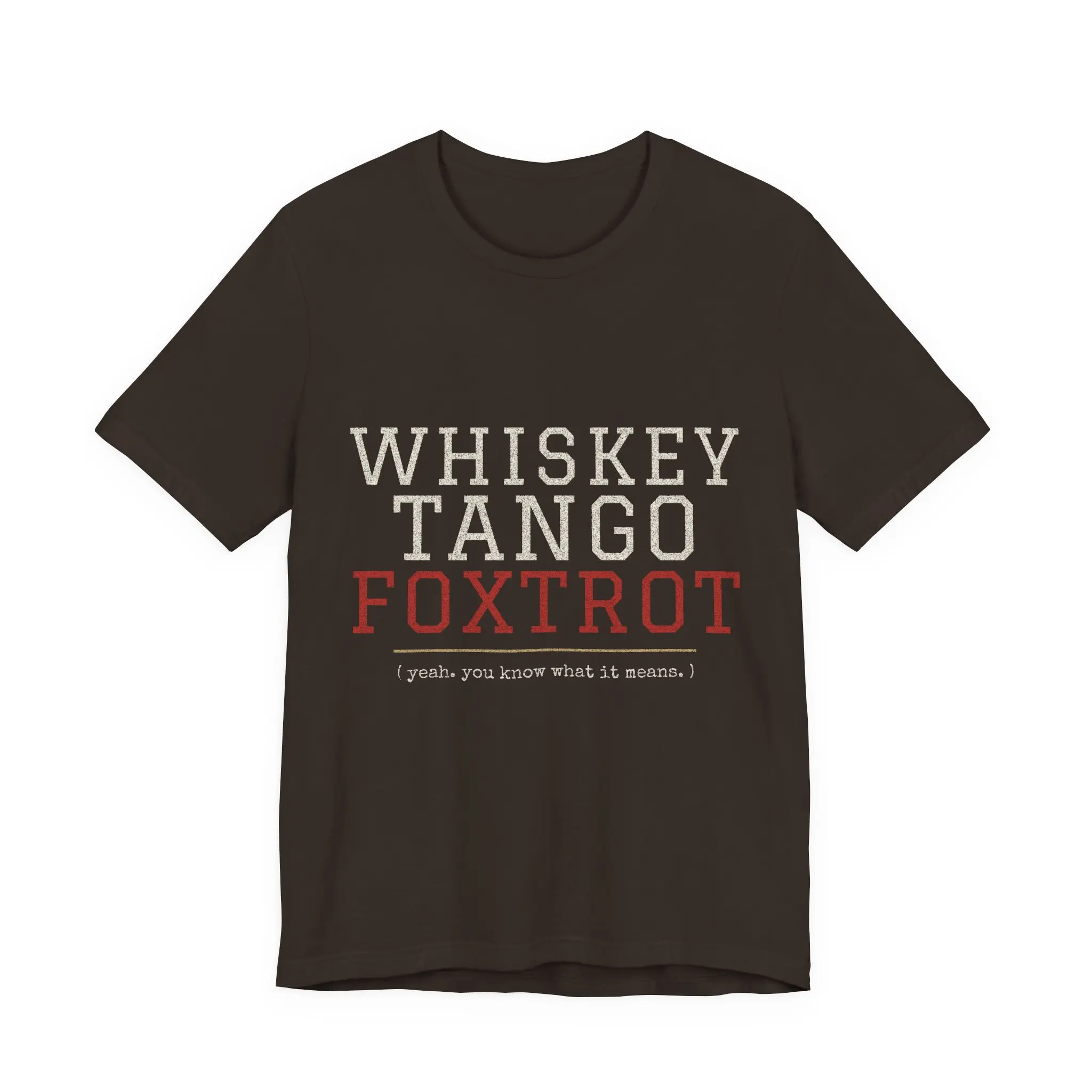 Men's Casual Round Neck Shortsleeve Whiskey Tango Foxtrot Phonetic Humor Slogan Print Military Tshirt - Menswear Vet Gift Top, Blue Collar Custom Printed Novelty Graphic Men's Shortsleeve Tshirt, Novelty Graphic Men's Short-Sleeve T-Shirts