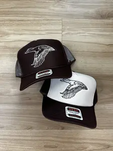 Women's Duck Hunting Hat Brown with Embroidered Mullard Design and Mesh Back for Comfort