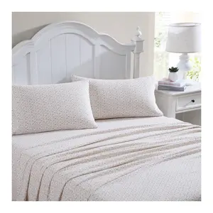 Laura Ashley Evie Soft Pink Queen Flannel SheetSet