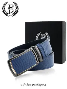 Beaytar Brand New Automatic Buckle Genuine Leather Belt, Business Casual Trendy Cowhide Waistband, Unique Texture for Men, All Seasons