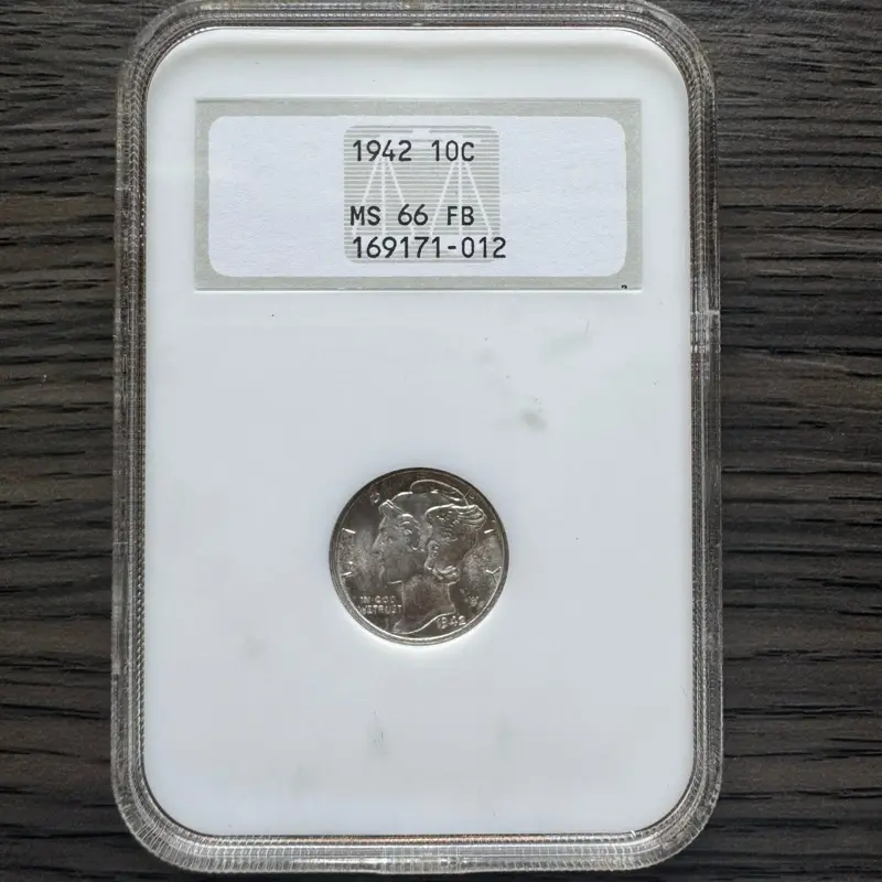 1942 Mercury Silver Dime MS66 FB NGC Certified