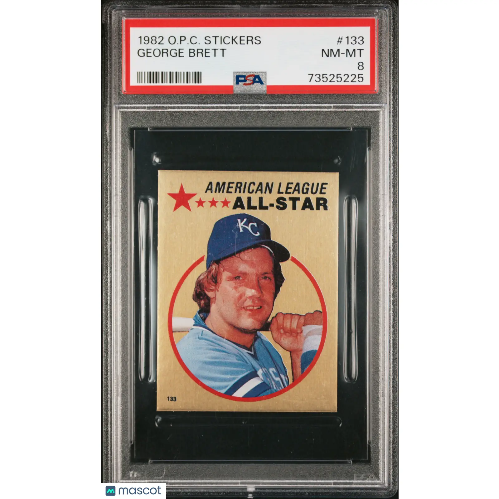 George Brett PSA 1982 O Pee Chee Stickers Baseball #133 8 73525225