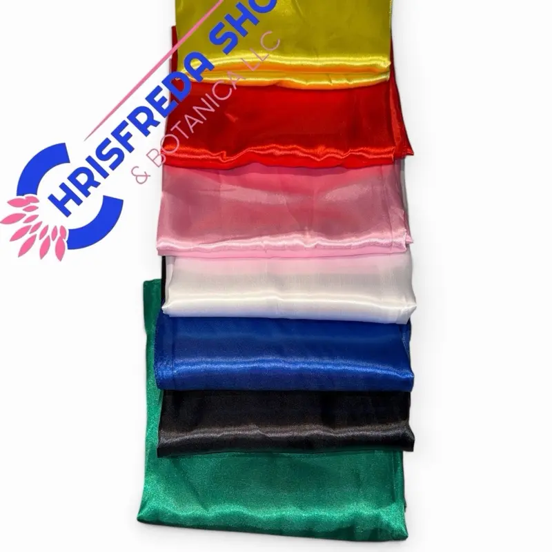 7 Koulè mouchwa Satin scarf