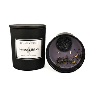Hekates Torch Honoring Hekate Ritual Candle 13 oz Heat Resistant Magician Candle Infused with Cypress Bayberry & Olive for Sacred Lunar Rituals
