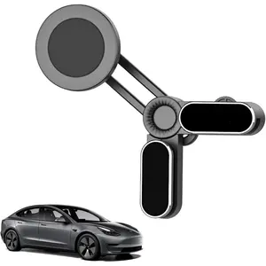 Universal Magnetic Screen-Clip Phone Mount for Vehicle & Monitor Screens – Strong 360° Rotatable Holder, Compatible with Mag-Safe, for Car Infotainment, Laptop & PC Displays (Fits 7.5-14mm Screens)