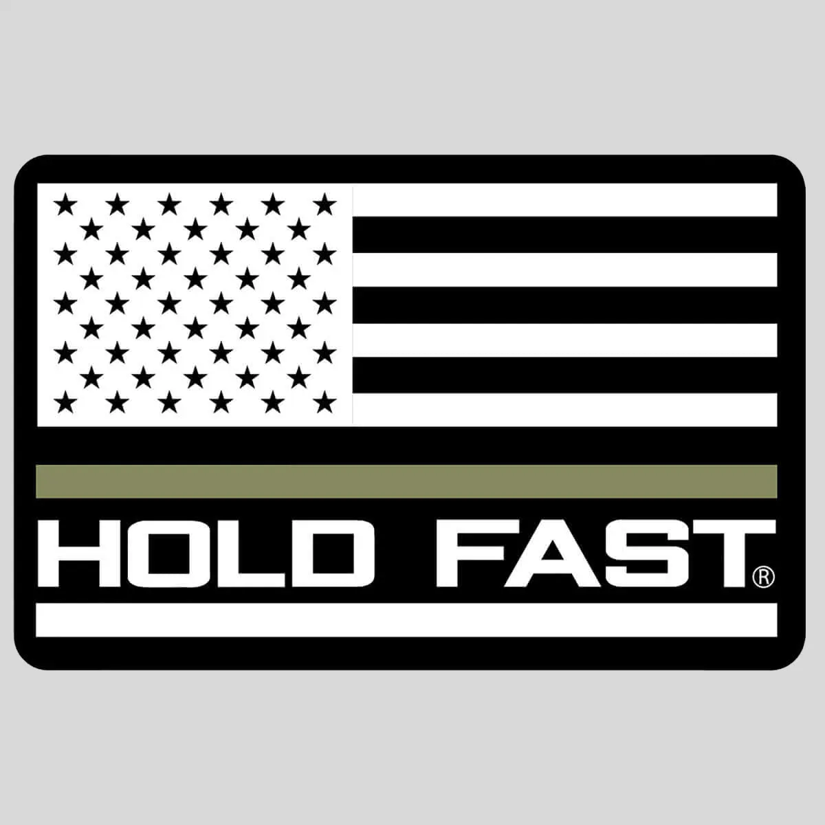 HOLD FAST Military Flag Sticker, 3.5" x 2 Decorative Sticker for Bike Decorating, Ideal for Veterans & Active Duty Warriors