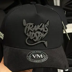 Trakas Black Snapback Hats for Men - Snapback Closure Adjustable Fit Classic Black Design with Logo Detail