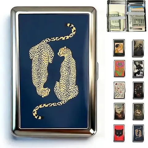 New Vintage Versatile Metal Case with Easy Snap, Vintage-Style Versatile Card & Cash Case, Elegant and Rebellious Card Box for Credit Cards Cash Id Business Cards