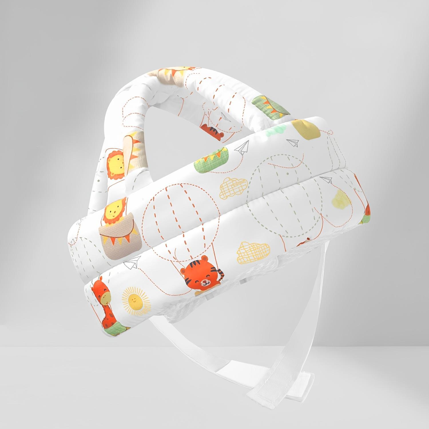 Baby Head Protector Hat - 1pc Cute Cartoon Caps with Designs, Adjustable for 6-24 Months Toddlers, Outdoor Play Walking Safety Essential, Grows with, Ideal Halloween Gift