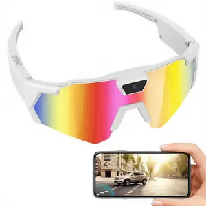 AI Smart Sunglasses HD 1080P Outdoor Sports Recorder Hands-Free Camera Anti-Glare Polarized Lenses WiFi Transfer 2H Battery for Biking Skiing Running Wearable