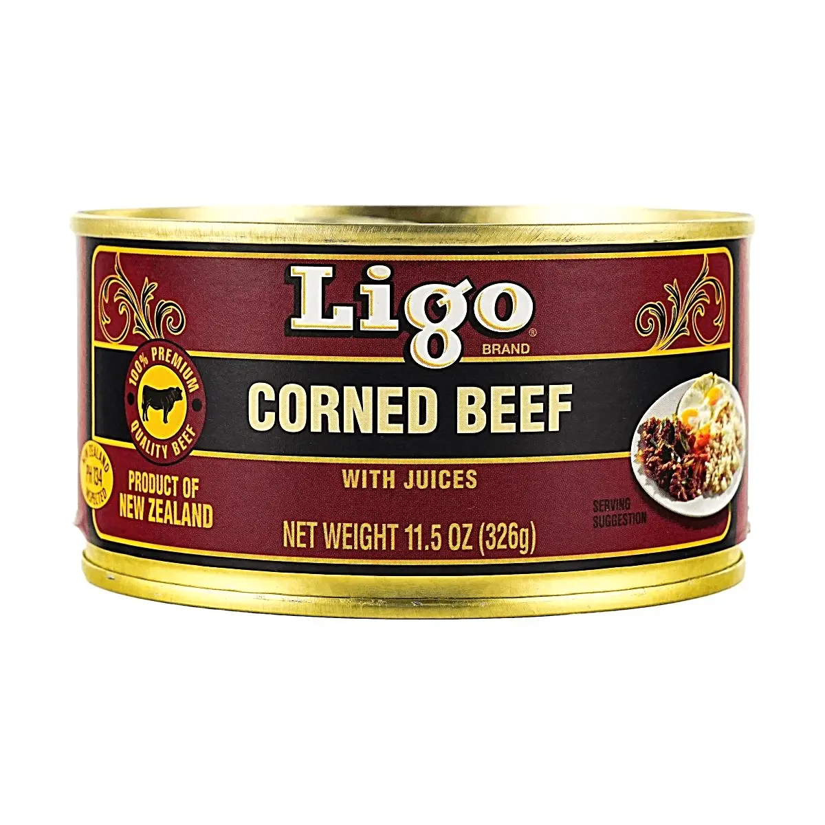 LIGO New Zealand Grass-Fed Salted Beef Can 326g - Premium USDA Certified, Rich Original Juice, Gourmet Flavor