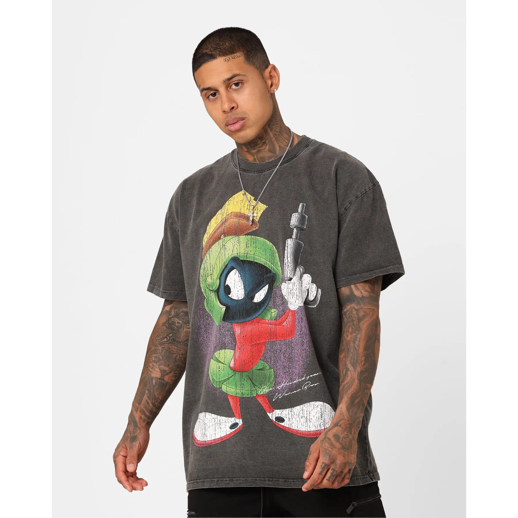 73Studio X Warner Bros. Marvin The Martian Vintage Heavyweight T-Shirt Black Wash 73Studio X Warner Bros. Marvin The Martian Vintage Heavyweight T-Shirt Black Wash