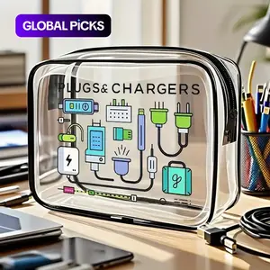 PVC Waterproof Storage Bag, Fun Design for Data Cables, Compact Unisex Travel Essential, Ideal for Airport Gym Daily Use, Halloween Gift Bag, Travel Organizer Bag, Travel Organization Pouch #GLOBAL PICKS