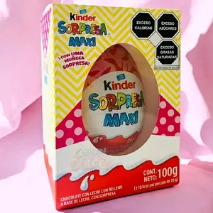 Kinder Sorpresa Maxi Niña Chocolate Egg for Children & Chocolate Lovers Classic Treat with Surprise Inside