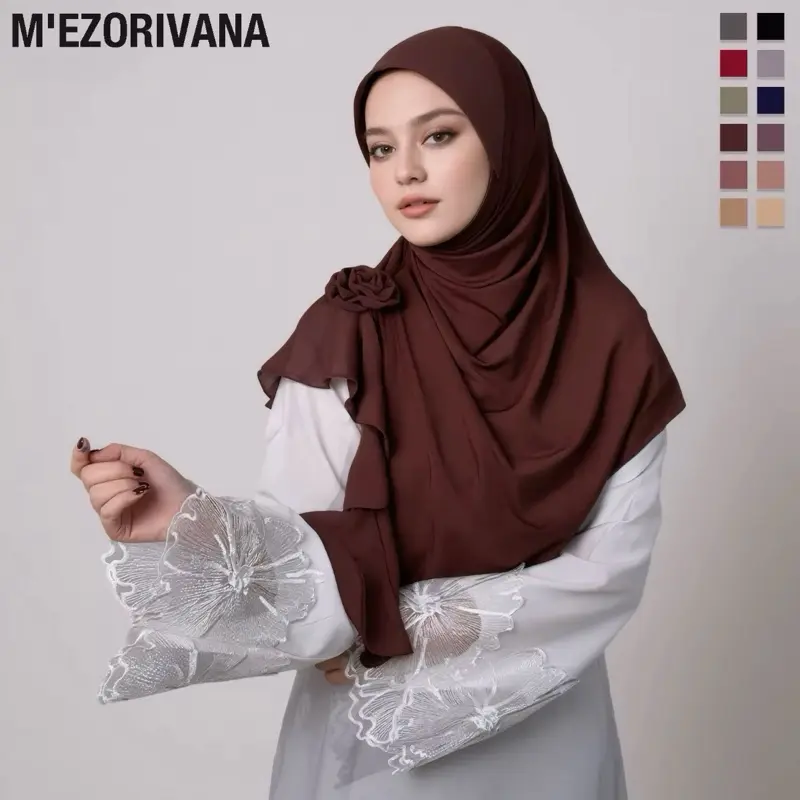 Chocolate Color Jersey Cotton Hijab - Comfortable, Lightweight for a Premium Appearance
