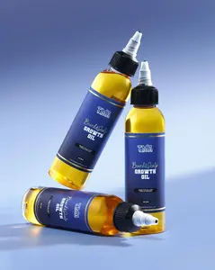 Jumbo Beard & Scalp Stimulating Growth Oil 3-In-1 Bundle - Lengthening Thickening Root Enhancer Peppermint Castor Blend Rosemary Biotin Haircare Flower